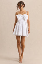 Loovay Bloesem Jurk, Mini met Strikdetail