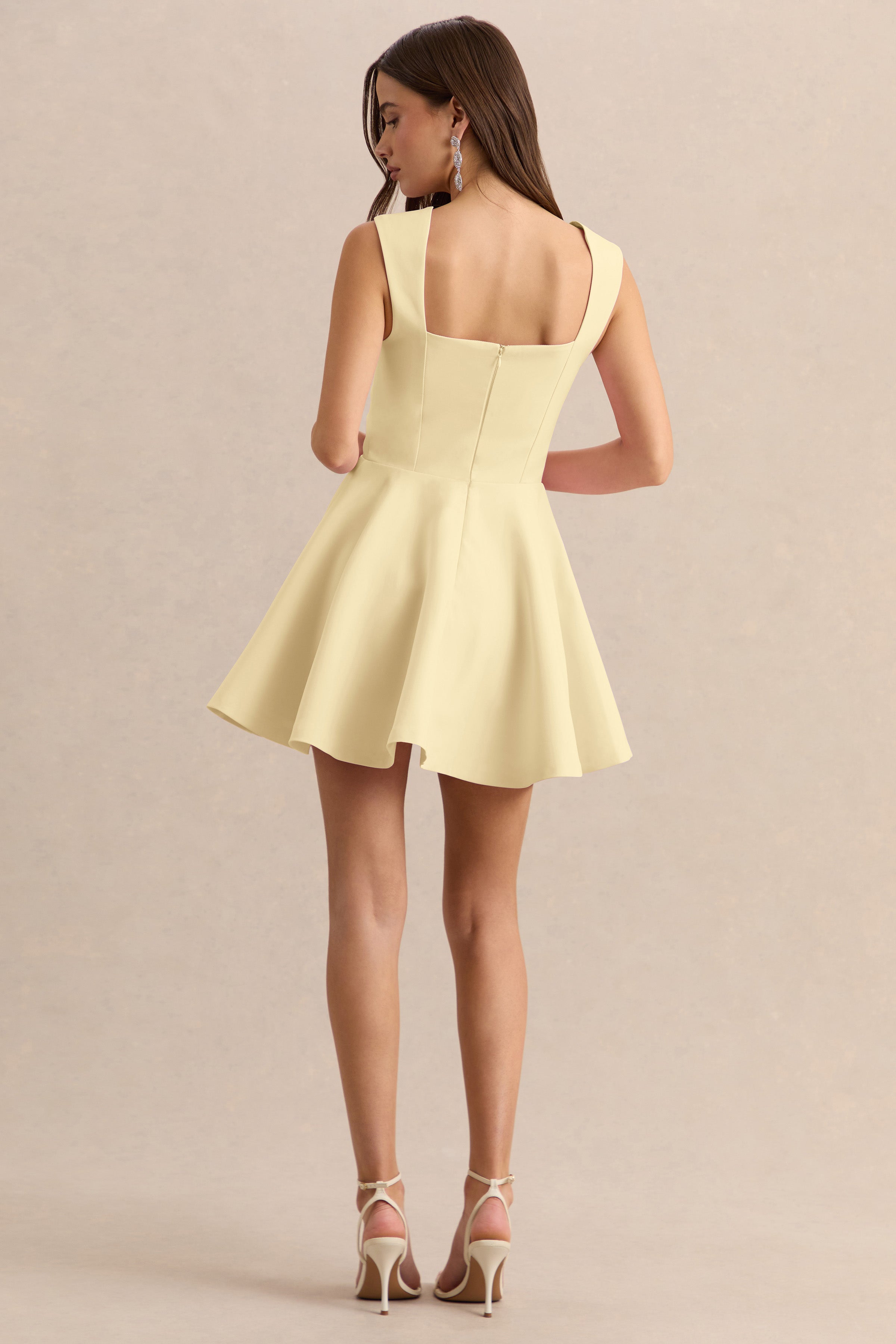 Loovay Roselle Jurk, Sweetheart Mini met Skaterrok