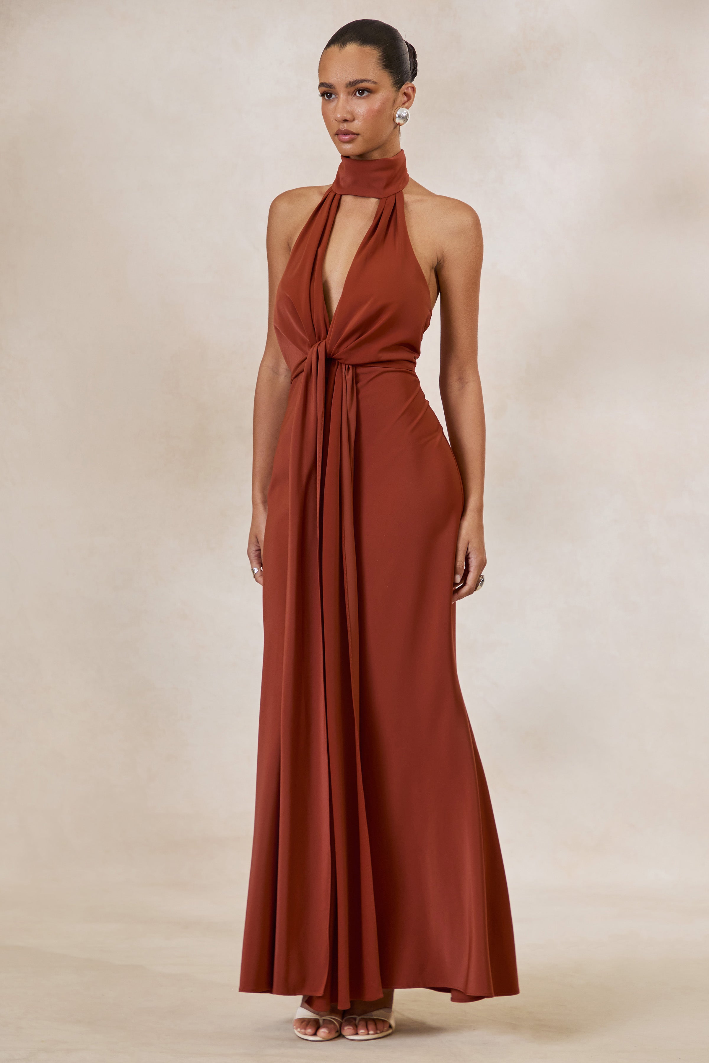 Loovay Solévera Jurk, Halter Maxi Luxe