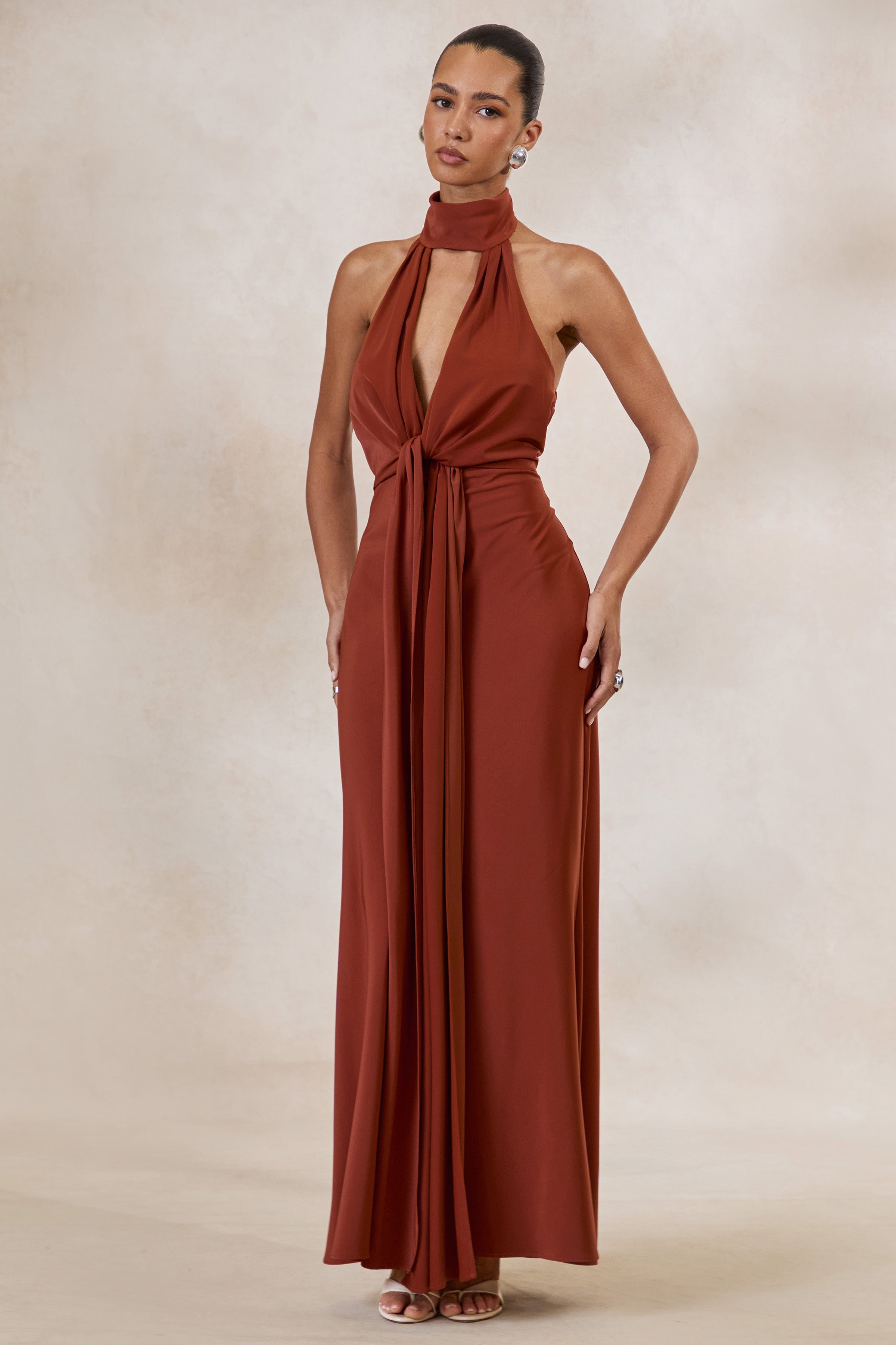 Loovay Solévera Jurk, Halter Maxi Luxe