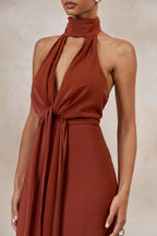 Loovay Solévera Jurk, Halter Maxi Luxe