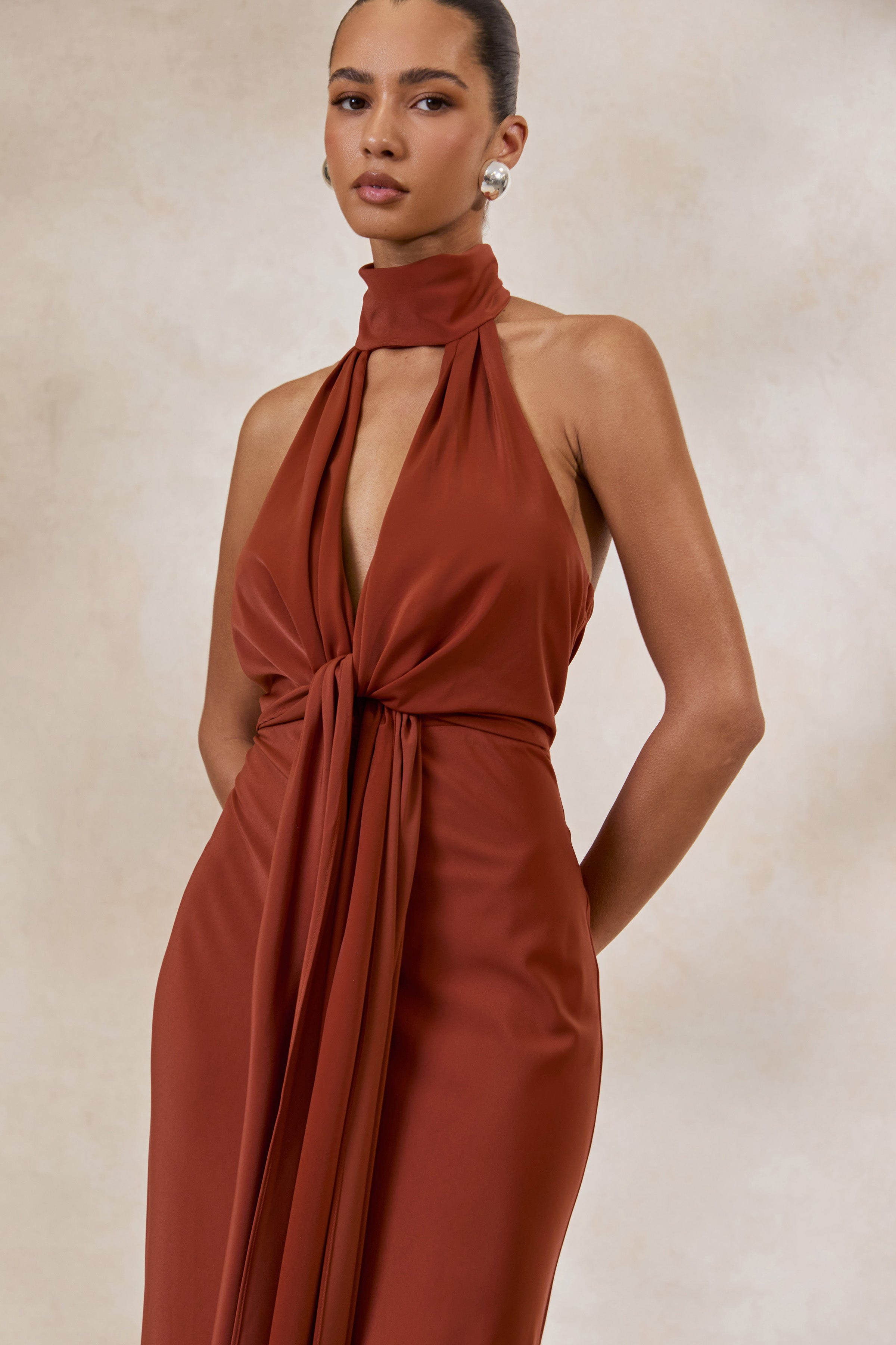 Loovay Solévera Jurk, Halter Maxi Luxe