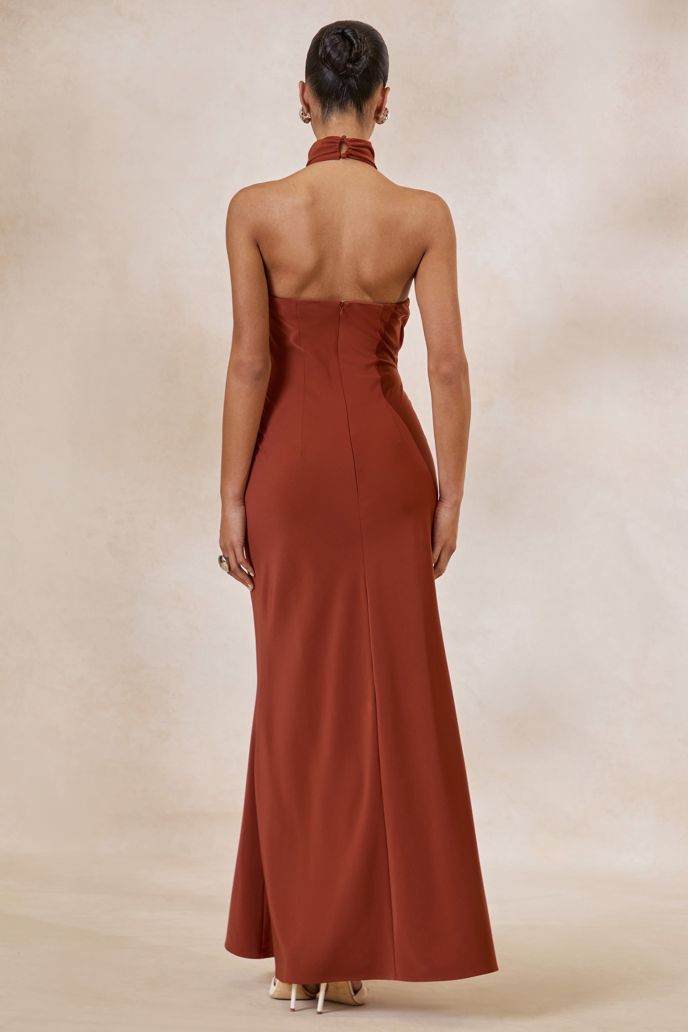 Loovay Solévera Jurk, Halter Maxi Luxe