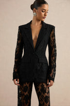 Loovay Noir Élise, Elegante Kanten Co Ord Set