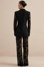 Loovay Noir Élise, Elegante Kanten Co Ord Set