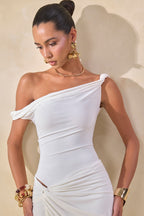 Loovay Virelune Set, Asymmetrische Body met Gedrapeerde Maxi Rok
