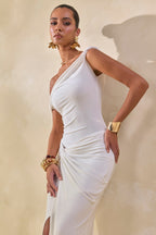 Loovay Virelune Set, Asymmetrische Body met Gedrapeerde Maxi Rok