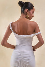 Loovay Virelune Set, Asymmetrische Body met Gedrapeerde Maxi Rok