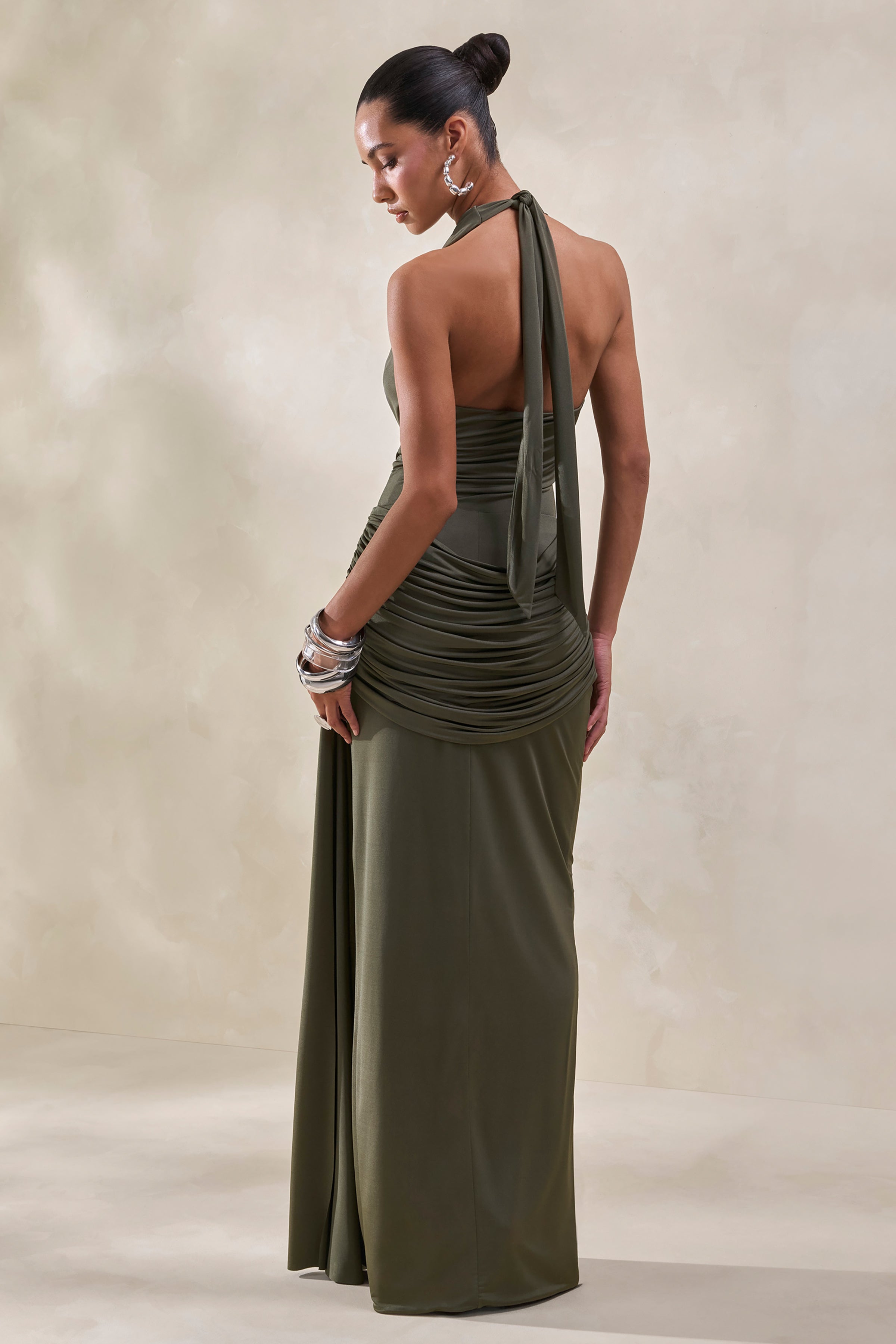 Loovay Elaria Set, Haltertop en Gedrapeerde Maxi Rok