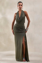 Loovay Elaria Set, Haltertop en Gedrapeerde Maxi Rok