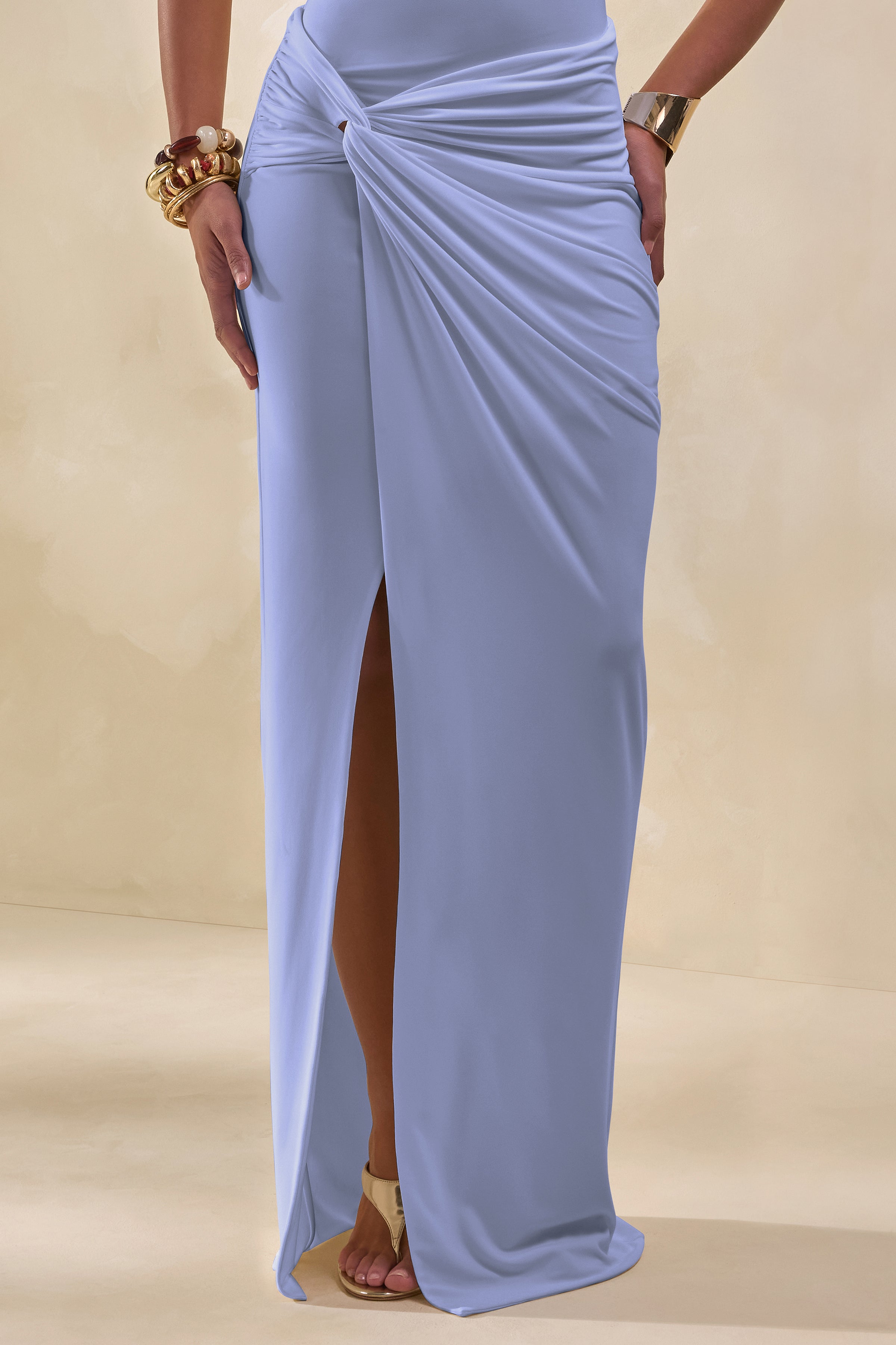 Loovay Azurielle Set, Gedrapeerde Jersey Elegantie