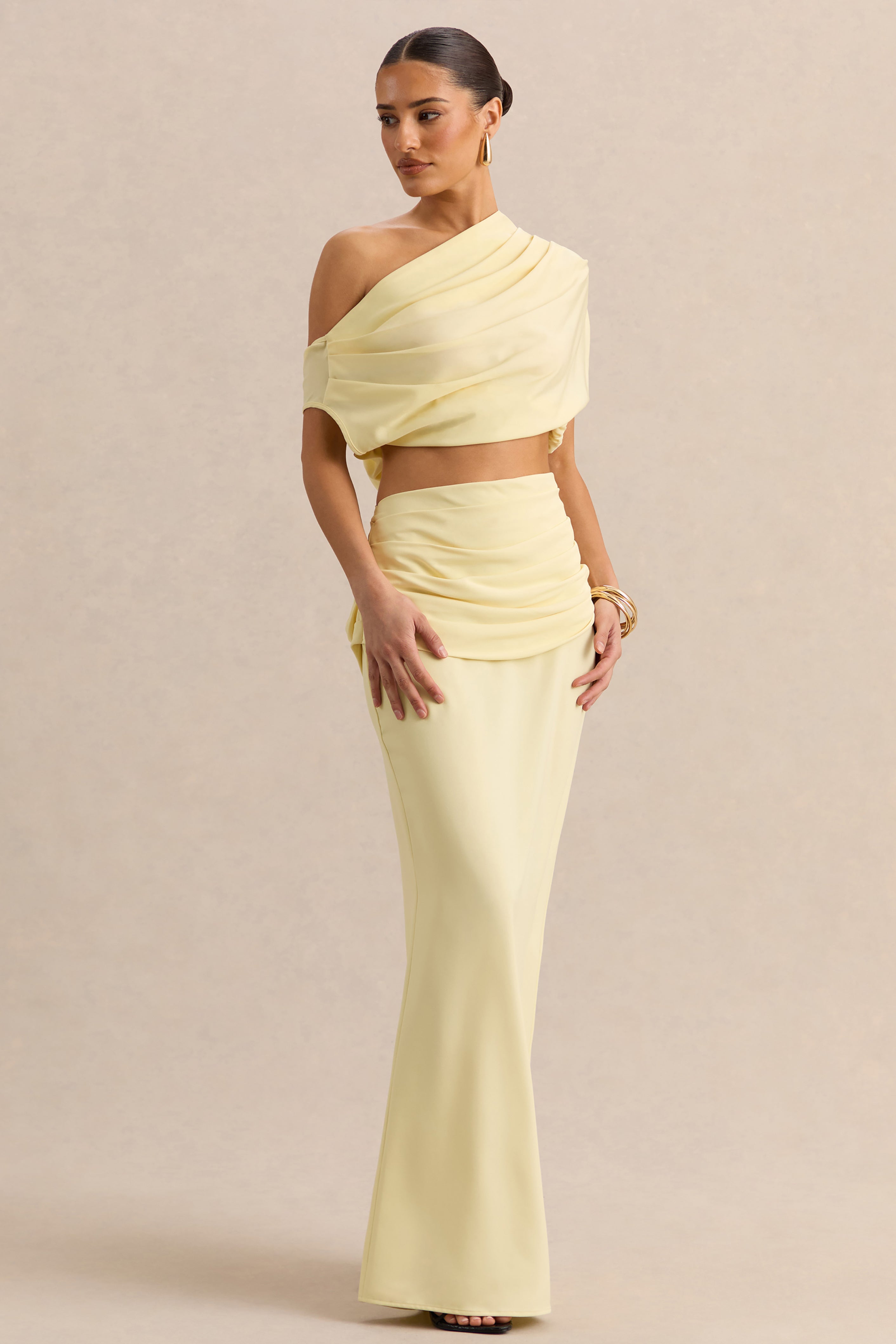 Loovay Solévera Set, Gedrapeerde Satijn Elegantie
