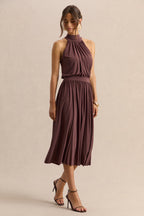 Loovay Soléra Jurk, High Neck Midi Elegantie