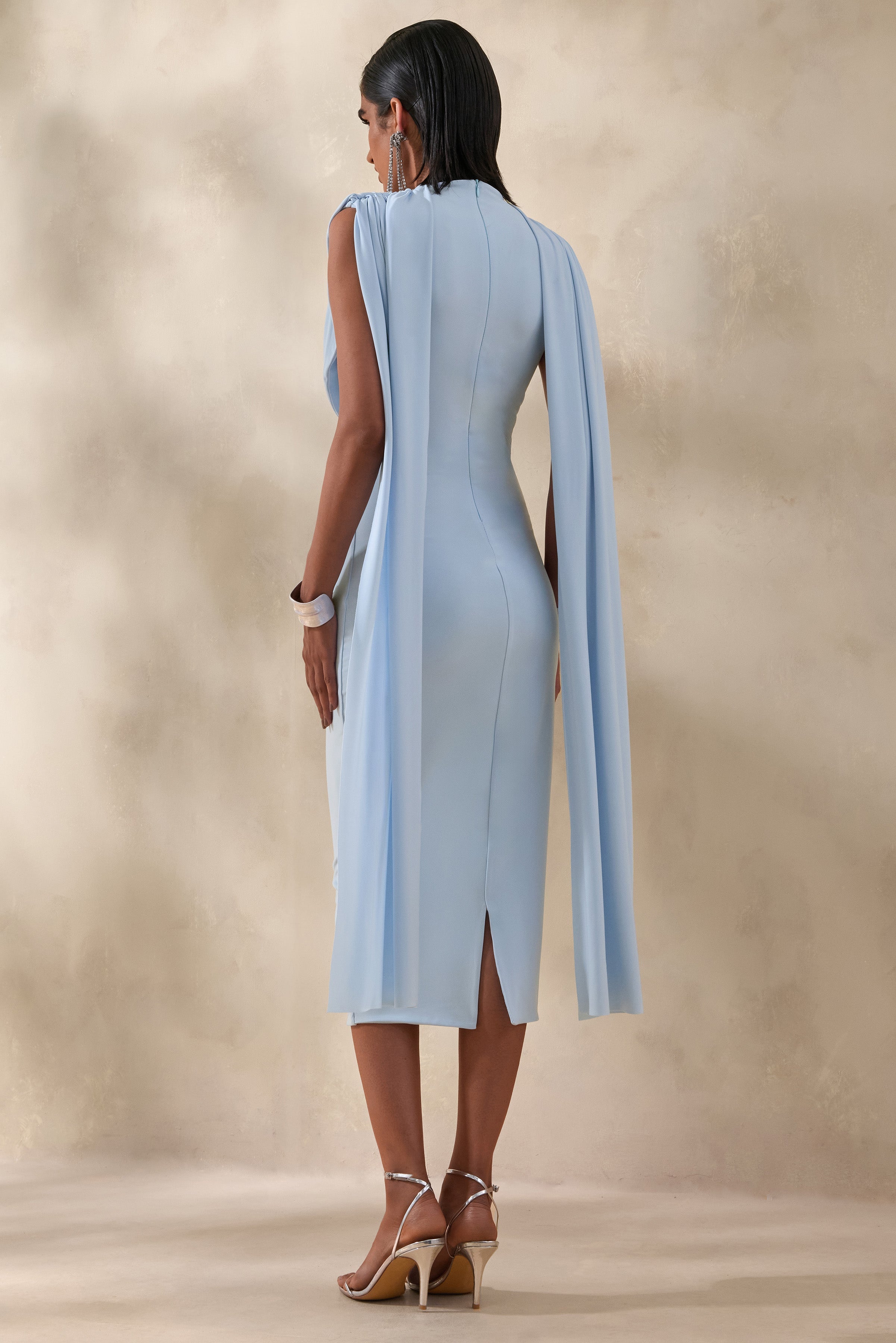 Loovay Celestine Jurk, Midi Jurk met Cape