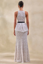 Loovay Bellarive Set, Kanten Maxi Rok met Peplum Top