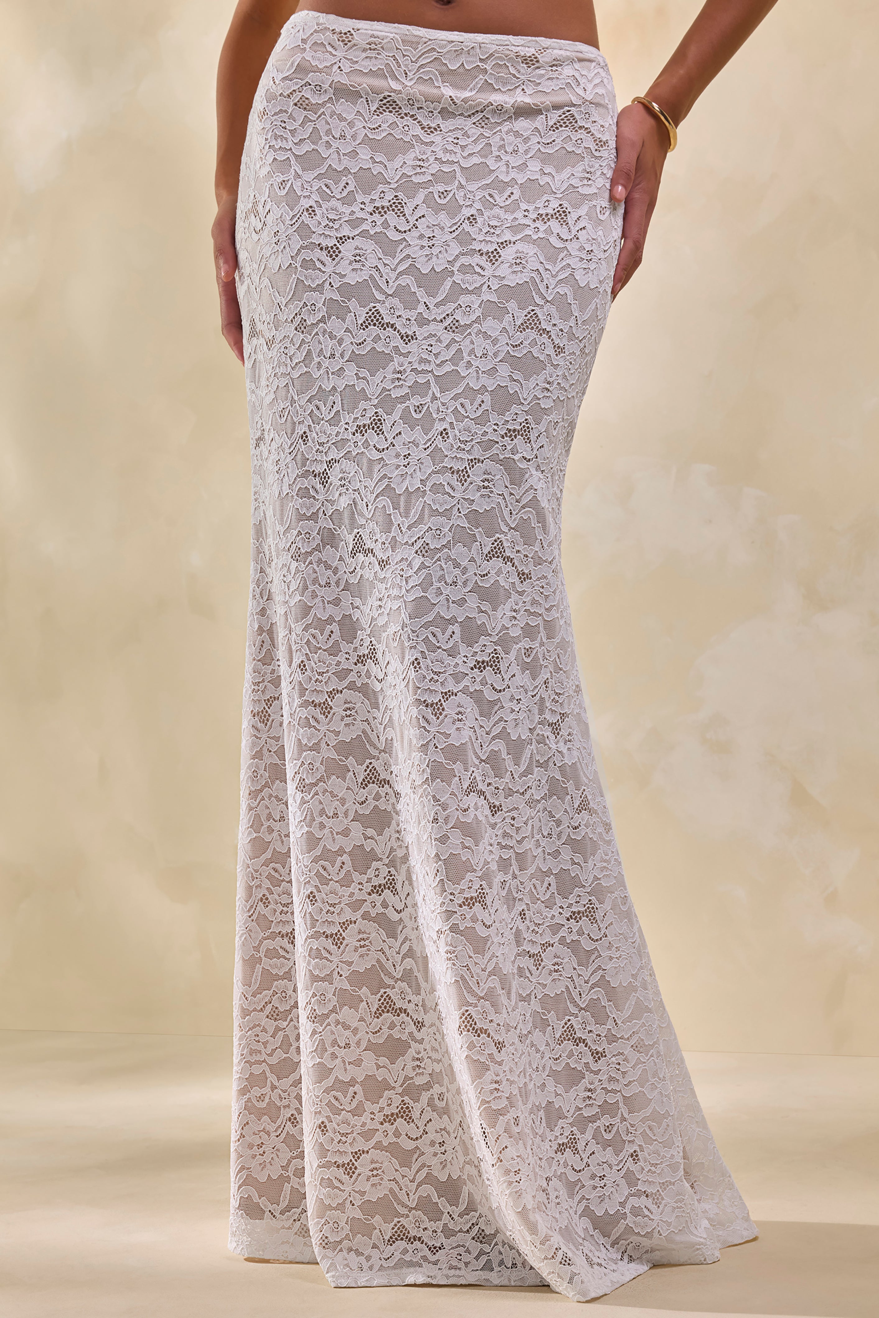 Loovay Bellarive Set, Kanten Maxi Rok met Peplum Top