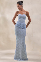 Loovay Celestine Set, Kanten Maxi Rok met Bandeau Top