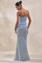 Loovay Celestine Set, Kanten Maxi Rok met Bandeau Top