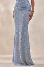 Loovay Celestine Set, Kanten Maxi Rok met Bandeau Top