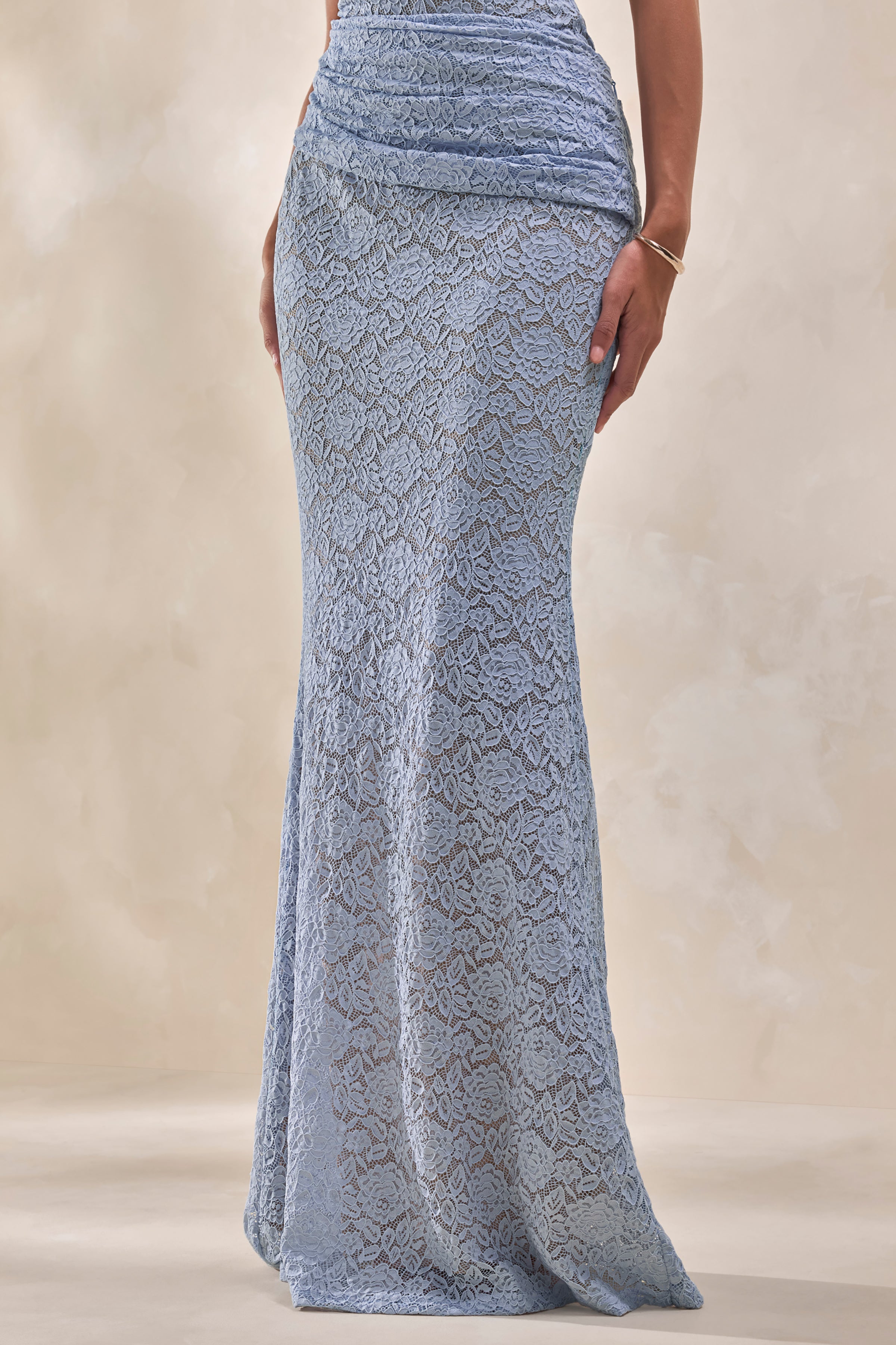 Loovay Celestine Set, Kanten Maxi Rok met Bandeau Top