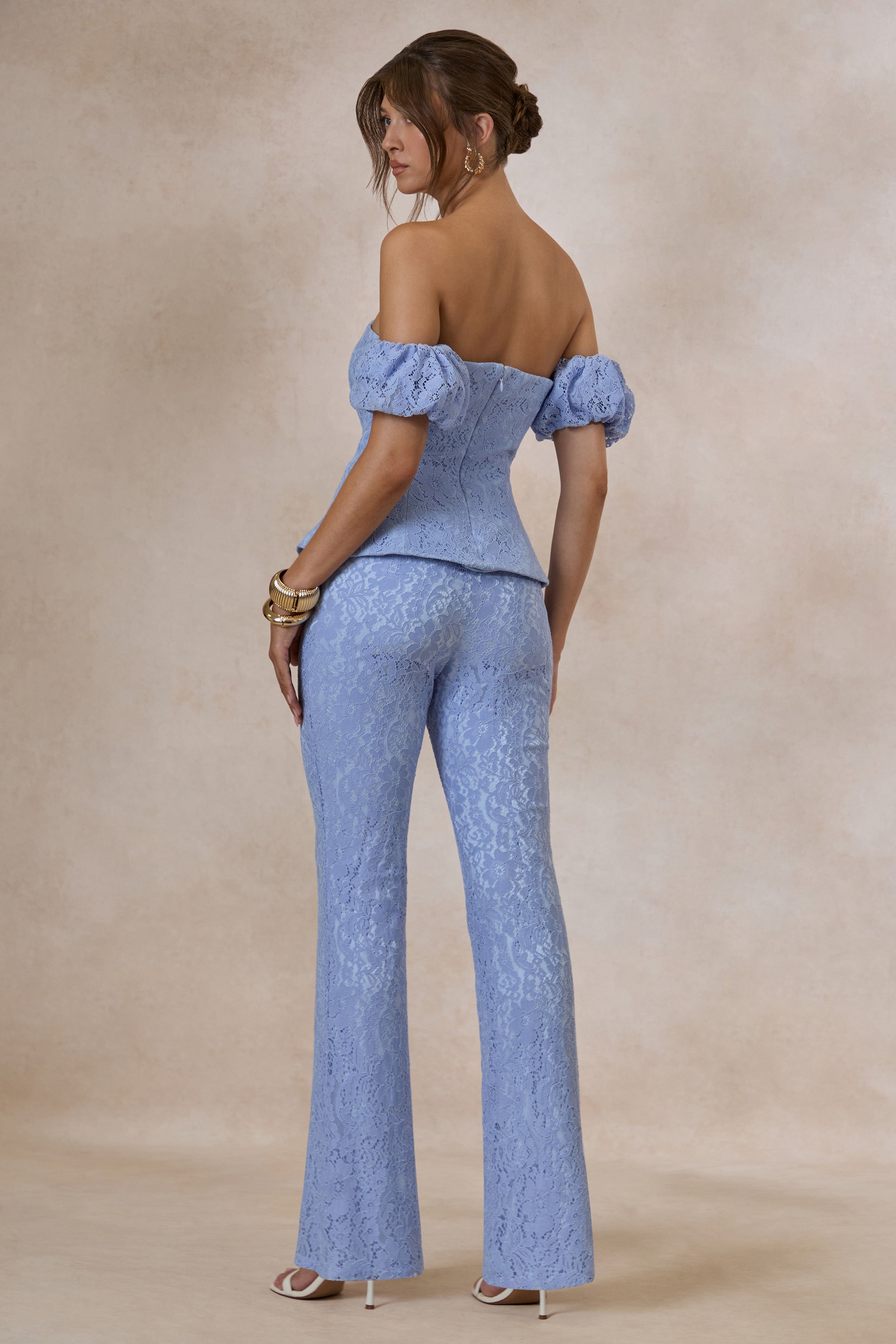 Loovay Celestéa Broekset, Poederblauw Kant