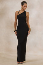 Loovay Noirelle Jurk, One Shoulder Maxi