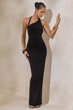 Loovay Noirelle Jurk, One Shoulder Maxi