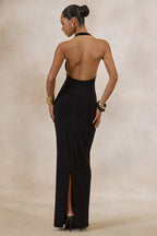 Loovay Noirelle Jurk, One Shoulder Maxi