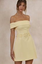 Loovay Soléane Jurk, Bardot Mini Elegantie