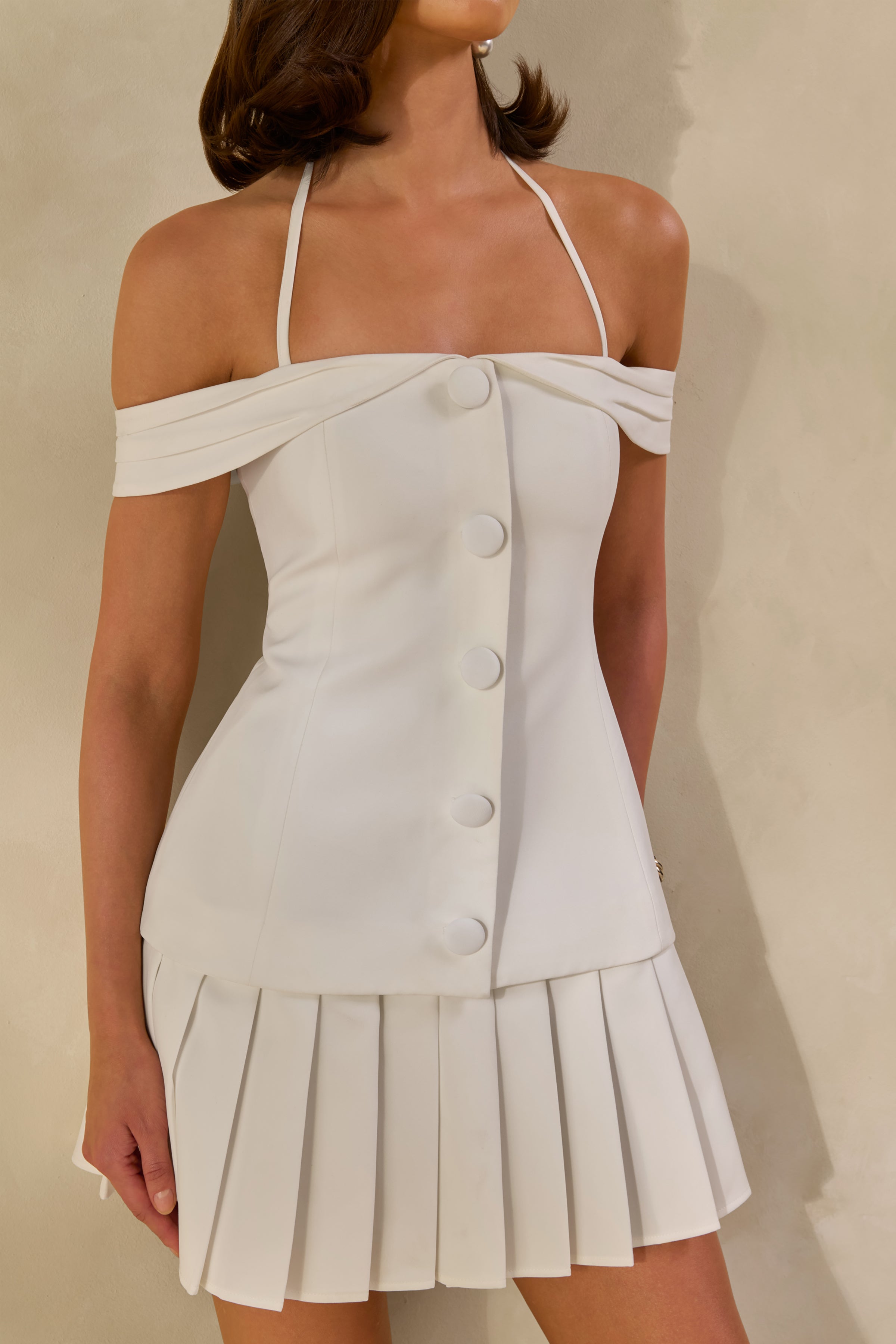 Loovay Étoiré Set, Bardot Plooi Elegantie