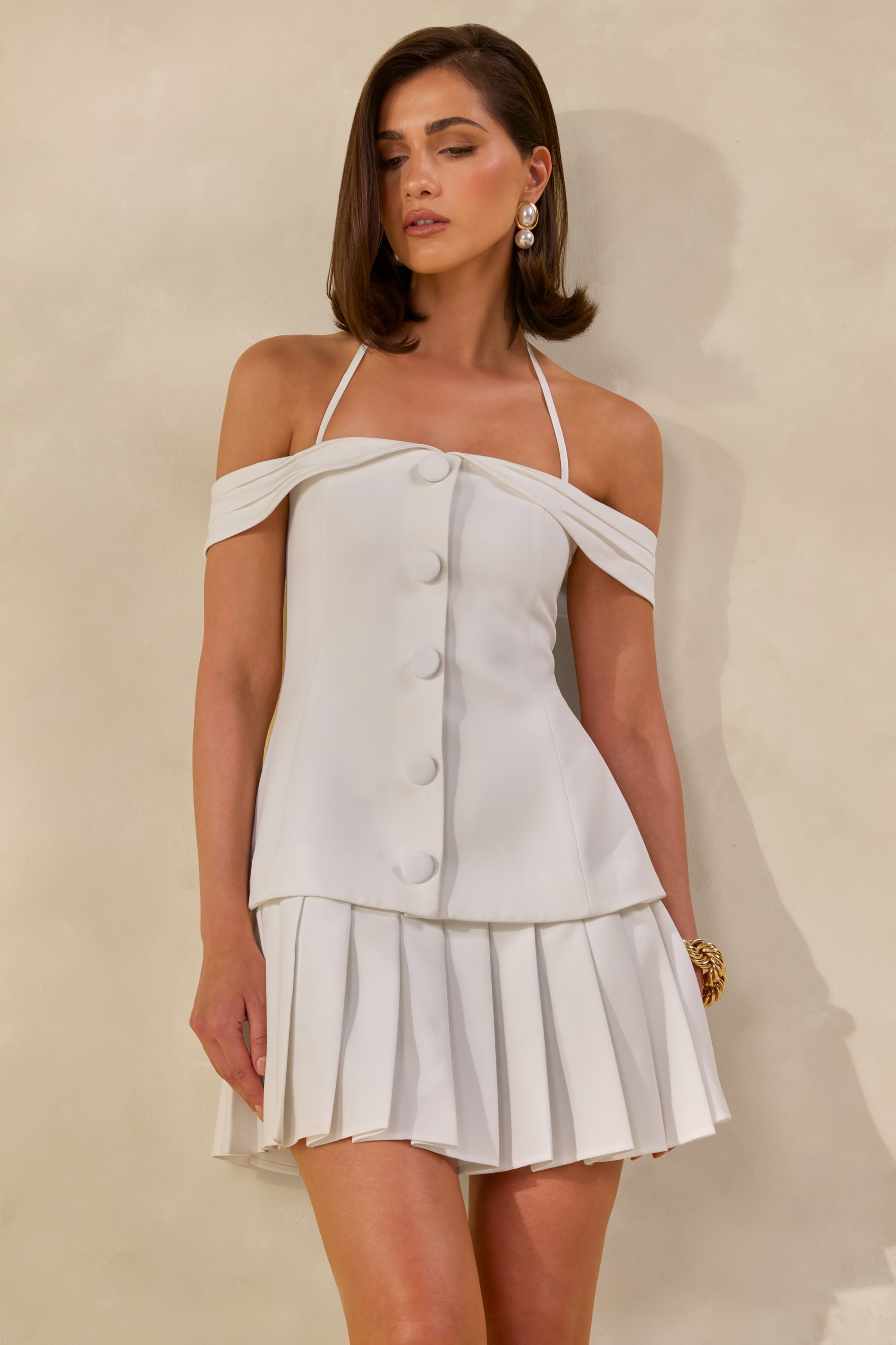 Loovay Étoiré Set, Bardot Plooi Elegantie