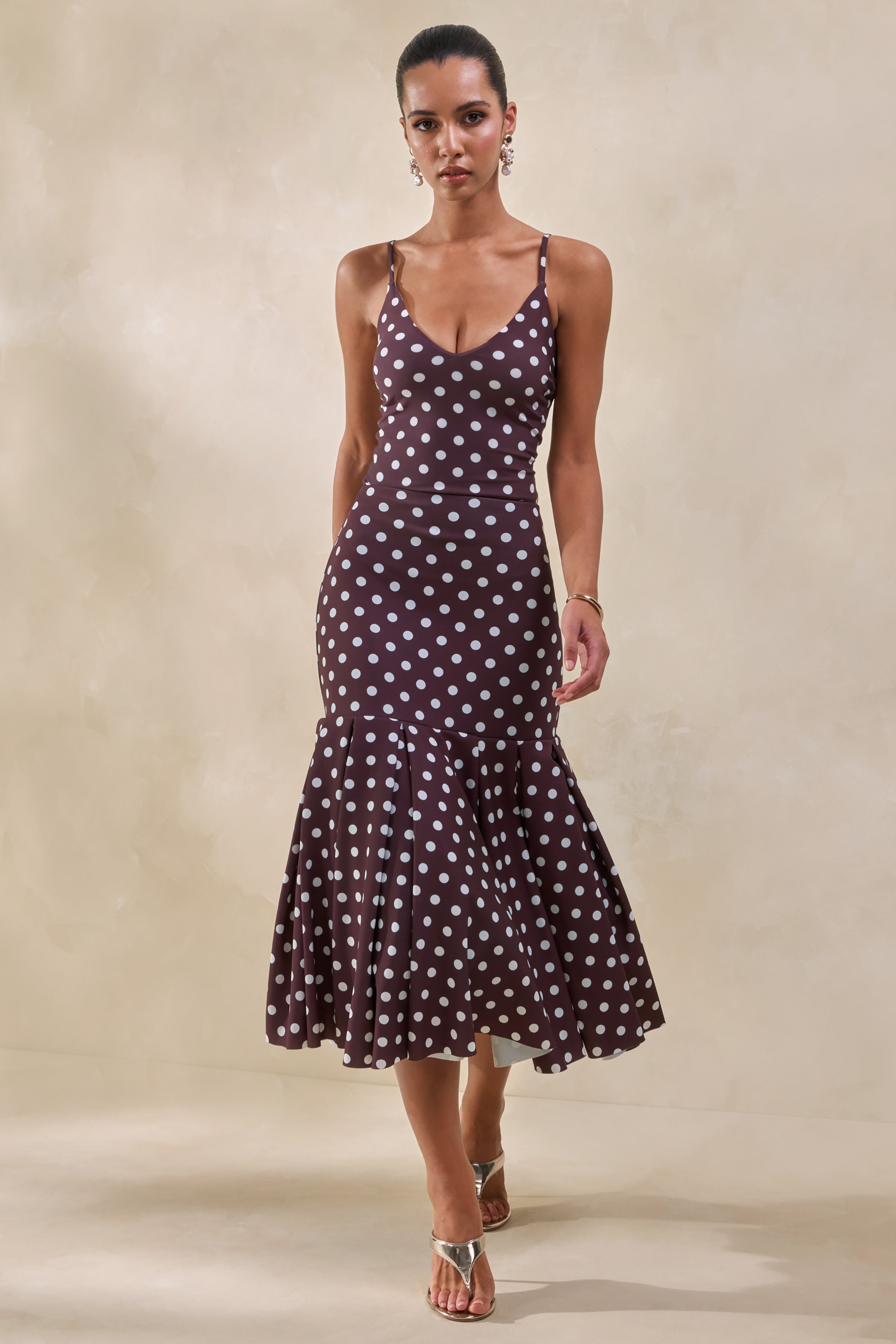 Loovay Polaria Set, Polkadot Midi Elegantie