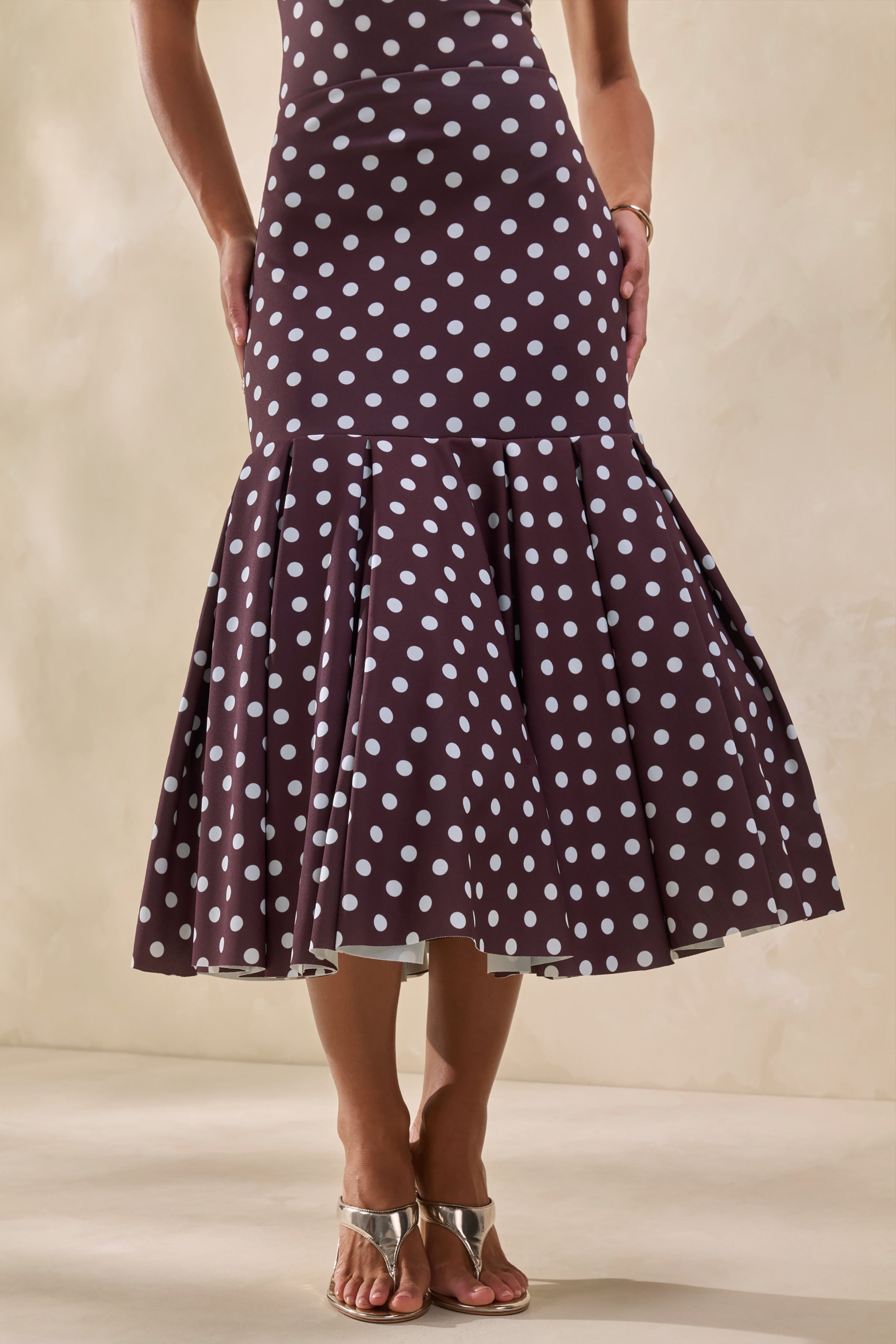 Loovay Polaria Set, Polkadot Midi Elegantie