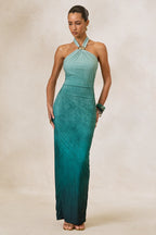 Loovay Auralis Jurk, Ombré Halter Maxi