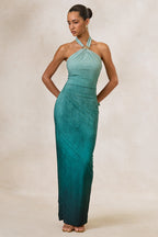 Loovay Auralis Jurk, Ombré Halter Maxi