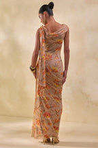 Loovay Soléa Jurk, Maxi Jurk met Asymmetrische Hals en Bloemenprint