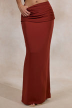 Loovay Ravelle Set, Satijnen Crop Top en Maxi Rok