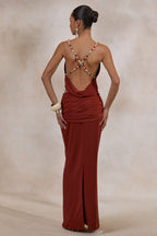 Loovay Ravelle Set, Satijnen Crop Top en Maxi Rok