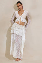 Loovay Astellé Set, Kanten Top en Maxi Rok