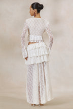 Loovay Astellé Set, Kanten Top en Maxi Rok