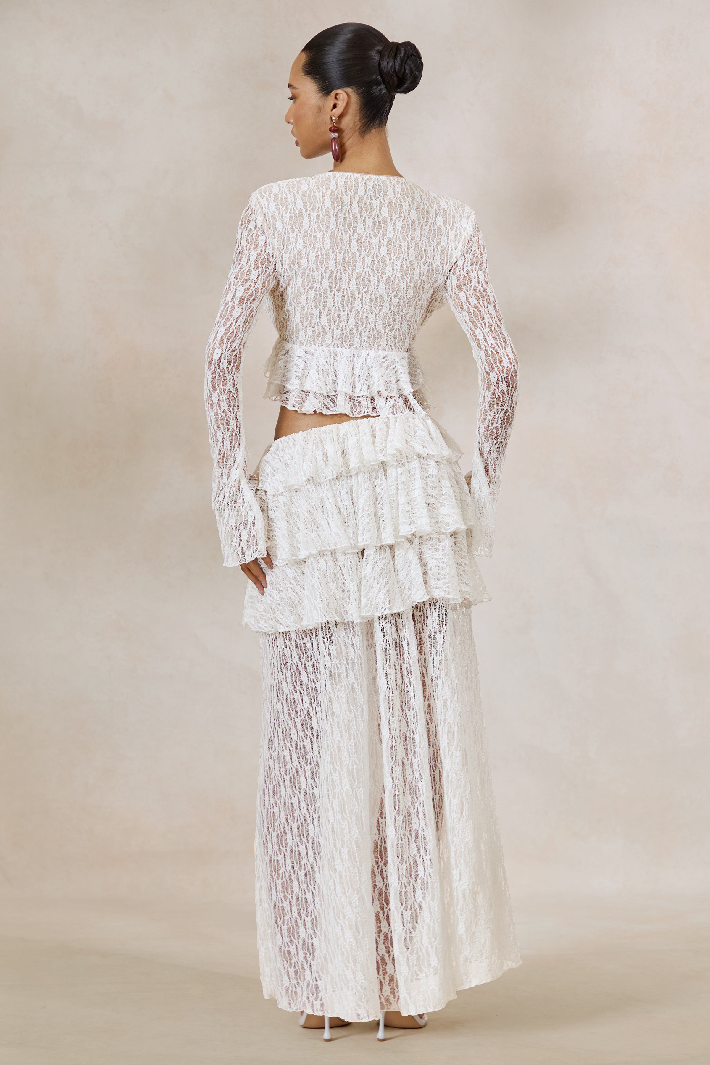 Loovay Astellé Set, Kanten Top en Maxi Rok