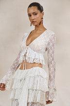 Loovay Astellé Set, Kanten Top en Maxi Rok