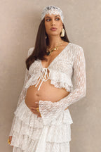 Loovay Astellé Set, Kanten Top en Maxi Rok