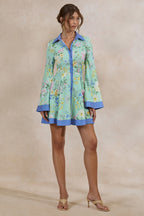 Loovay Fleuraine Jurk, Mini Blousejurk met Bloemenprint