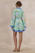 Loovay Fleuraine Jurk, Mini Blousejurk met Bloemenprint