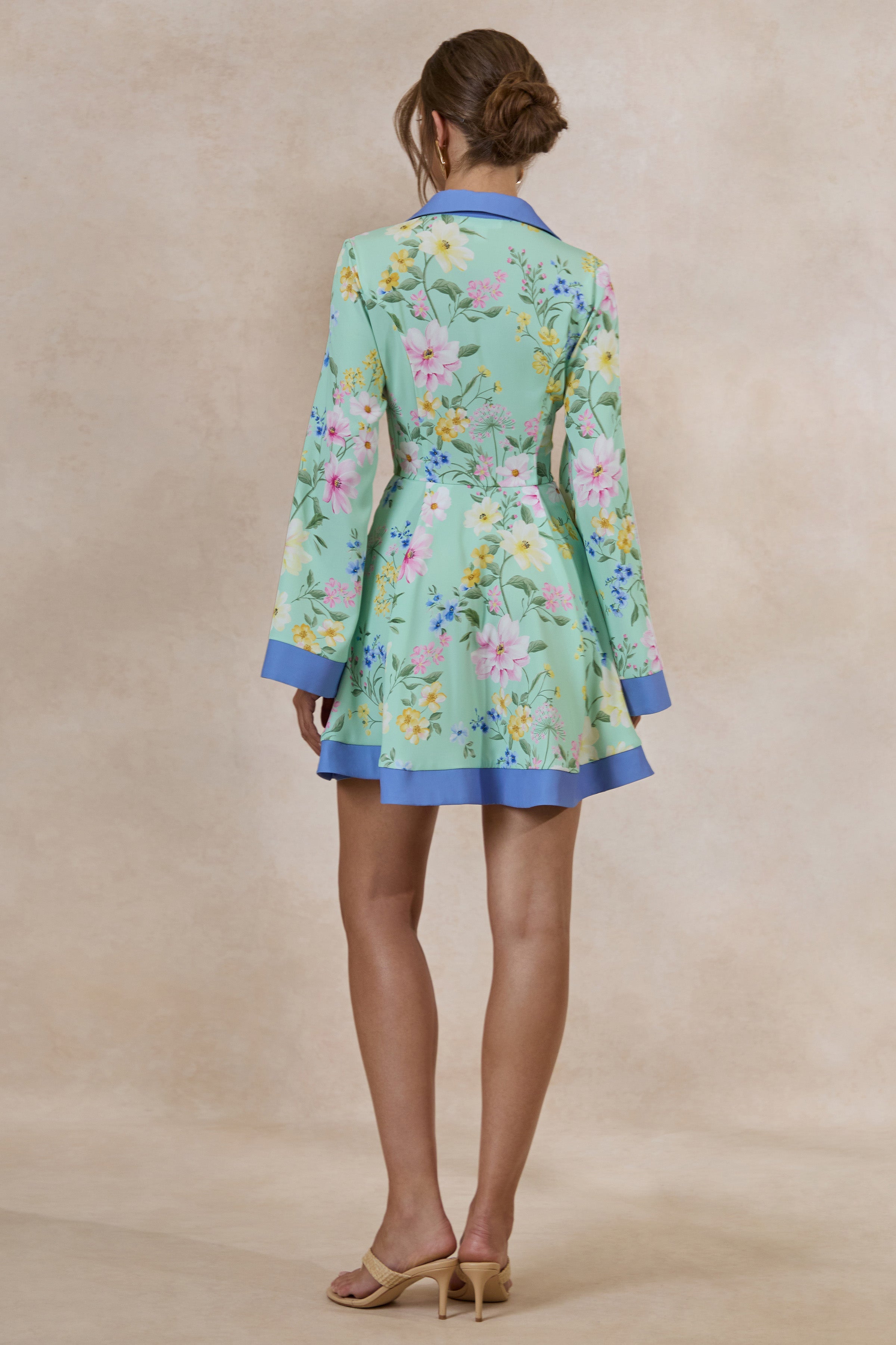 Loovay Fleuraine Jurk, Mini Blousejurk met Bloemenprint