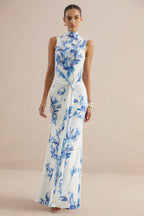 Loovay Azura Jurk, Maxi Jurk met Hoge Hals
