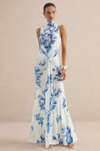 Loovay Azura Jurk, Maxi Jurk met Hoge Hals