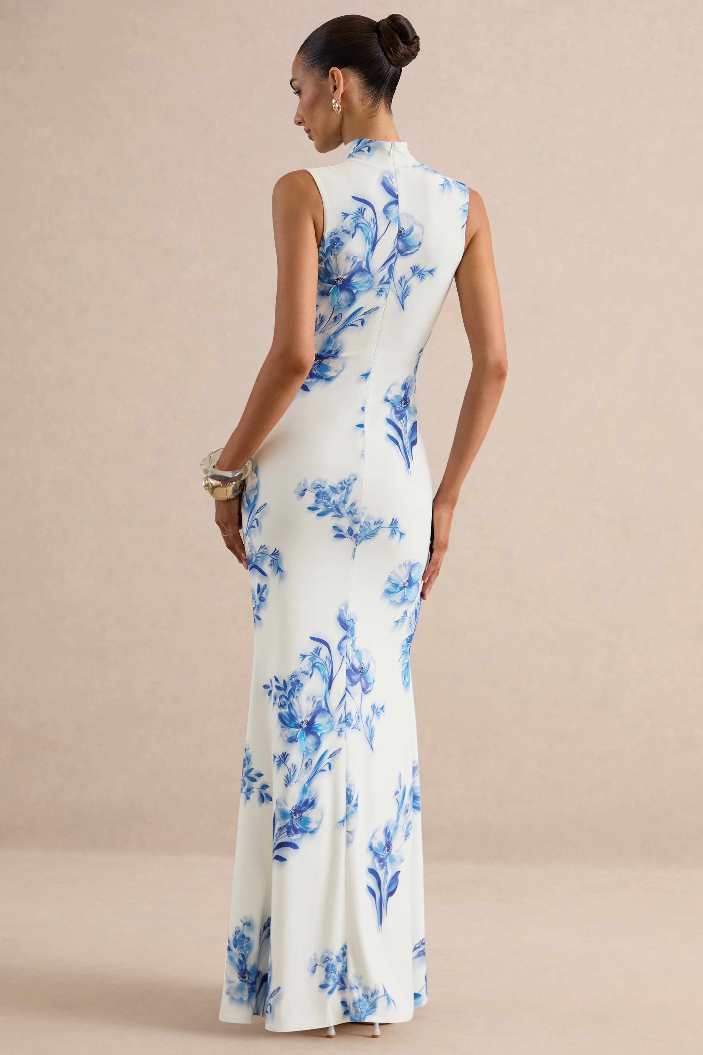 Loovay Azura Jurk, Maxi Jurk met Hoge Hals