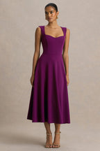 Loovay Avenza Jurk, Midi met Sweetheart Halslijn